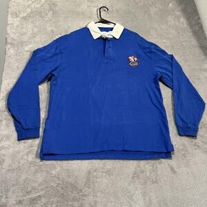 Florida Gators Shirt Mens Large Blue College Football Rugby Long Sleeve UF Knit